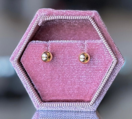 10K Yellow Gold Ball Post Earrings
