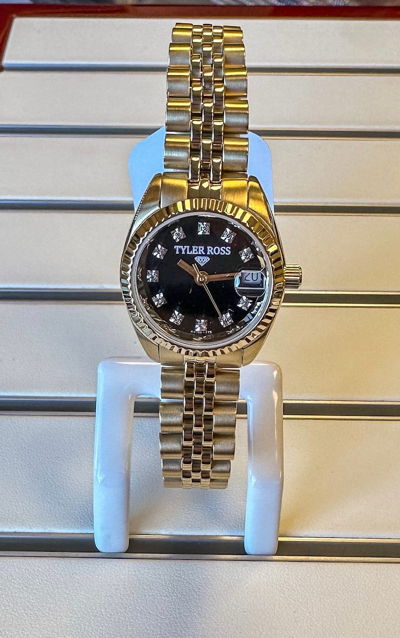 Tyler Ross Swiss Quartz Ladies Yellow Stainless Watch