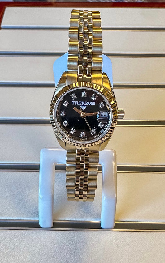 Tyler Ross Swiss Quartz Ladies Yellow Stainless Watch