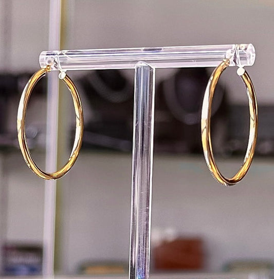 10K Yellow Gold Hoop Earrings