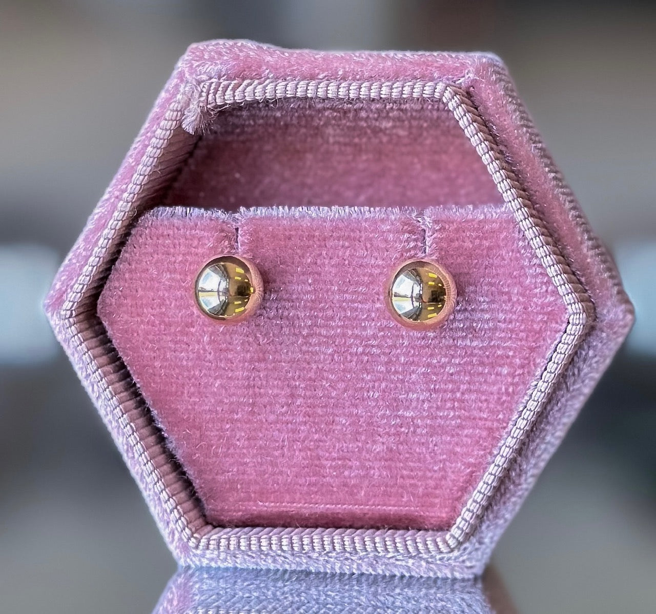 10K Yellow Gold Ball Post Earrings