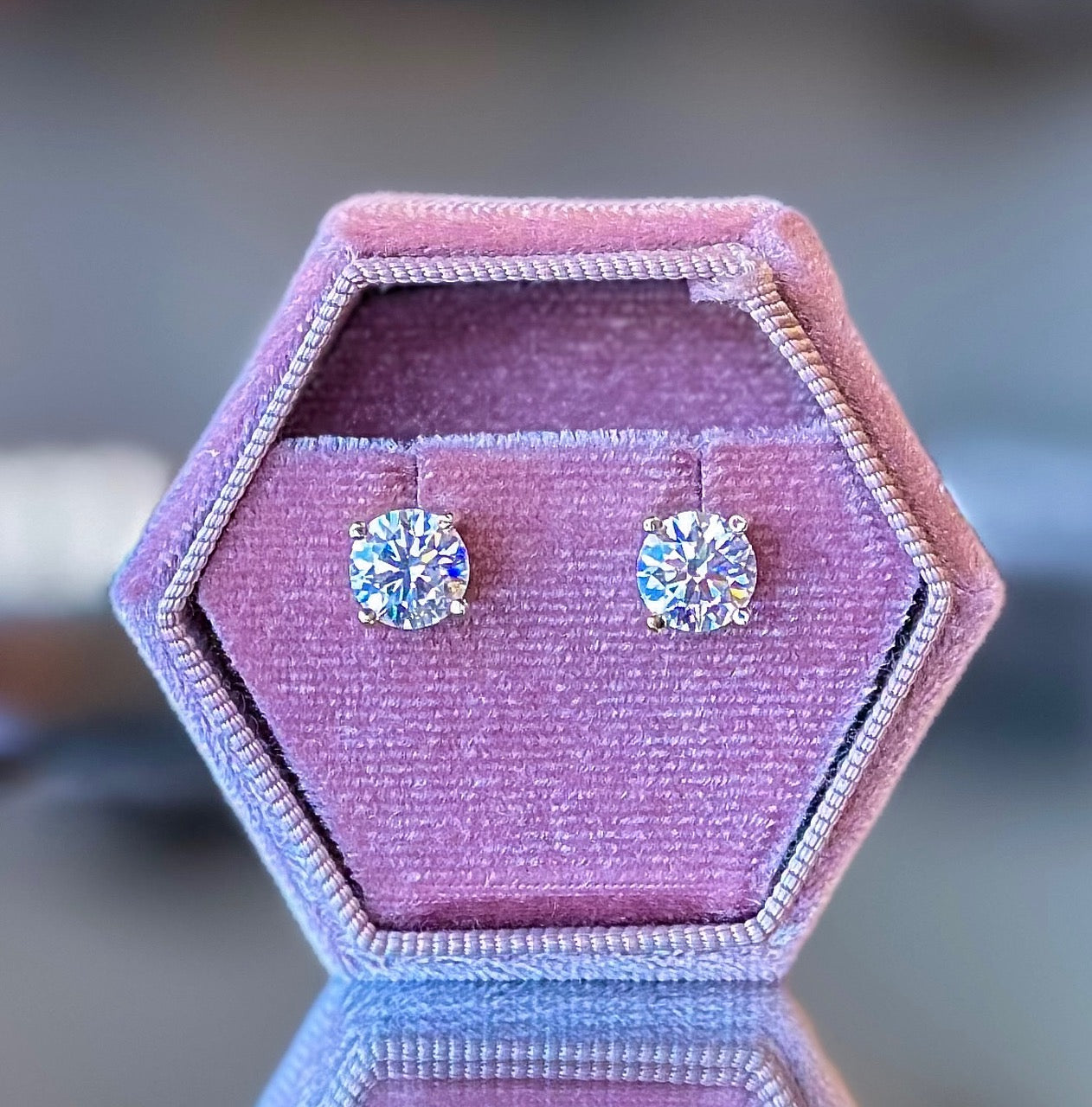 14K Yellow Gold LAB-GROWN Round Diamond Studs